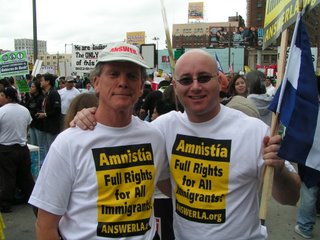 The Blue Voice Dave and I at Student March