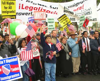 Costa Mesa immigrant rights rally