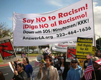 Costa Mesa immigrant rights rally