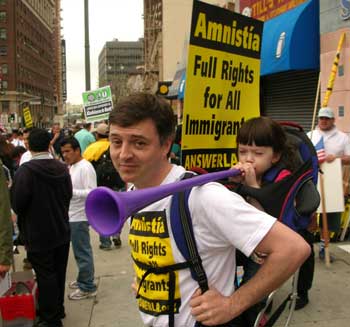 Young protestor