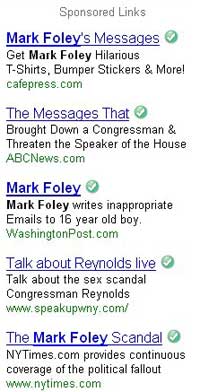 Mark Foley Google Adwords - right