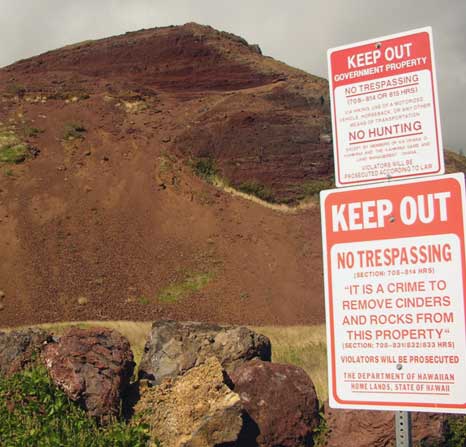 cinder cone, south side of Maui