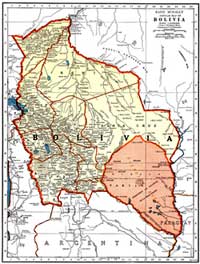 map of Bolivia