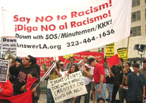 Ant-Minutemen protest, ANSWERla.org
