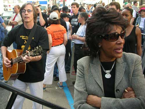 March 17 antiwar march L.A. Jackson Browne, Maxine Waters