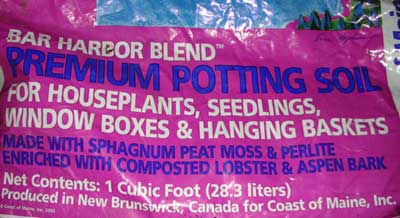 Soil with composted lobster
