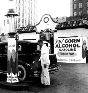Pumping ethanol from corn in 1933