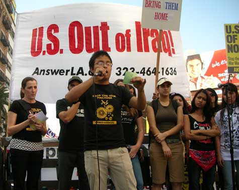 March 17 antiwar march L.A. Youth and Student ANSWER