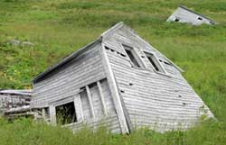 collapsed house