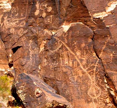Petroglyphs. Parowan Gap, Utah