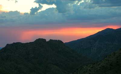 sunset from Mt. Lemmon AZ