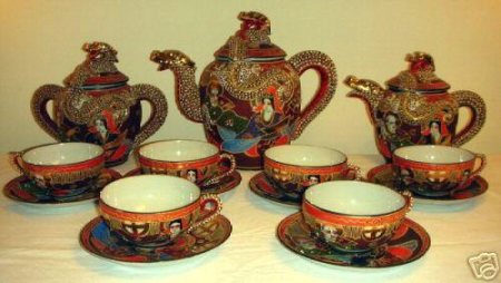 Japanese lithopane tea set