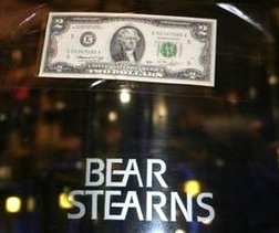 Bear Stearns door. $2 bill
