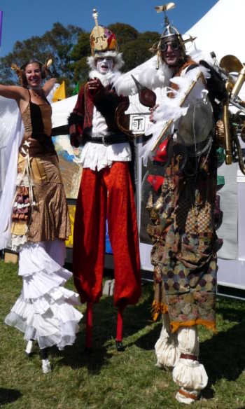 stilt walkers. Marin Arts Festival