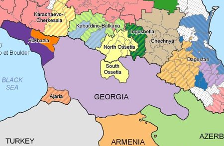 Georgia and Ossetia regions