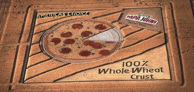 papa john pizza crop circle
