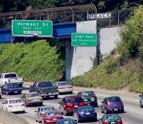 freeway blogger peace sign