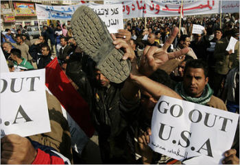 iraq protest shoe
