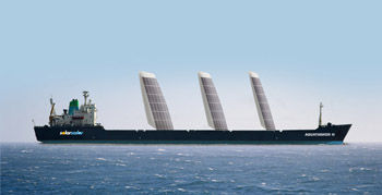 solar sails on tanker