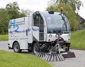 bucher citycat. fuel cell street cleaner