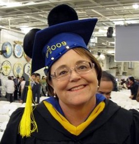 Sue Morris on Graduation Day