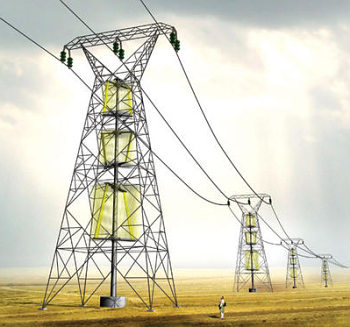 wind turbines inside power transmission towers wind turbines inside power transmission towers