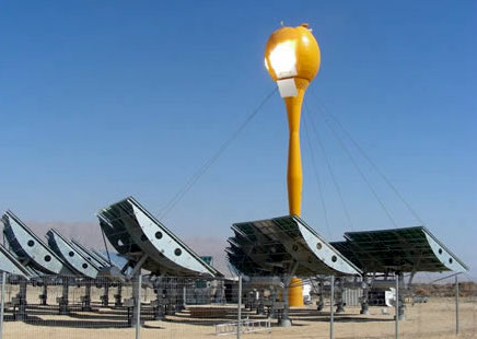 solar power tower plant. aora solar thermal tower