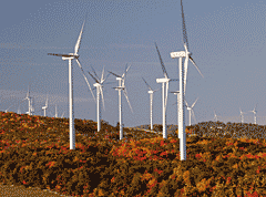Mount Storn wind turbines. Shell.us
