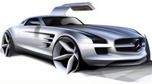 2011 Mercedes Benz SLS AMG Topshot
