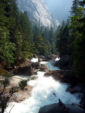 mist trail rapids. Yosemite