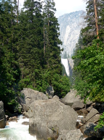Mist Trail waterfall. Yosemite