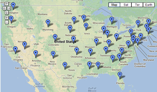 Drug cartel penetration in the US. Click to view larger